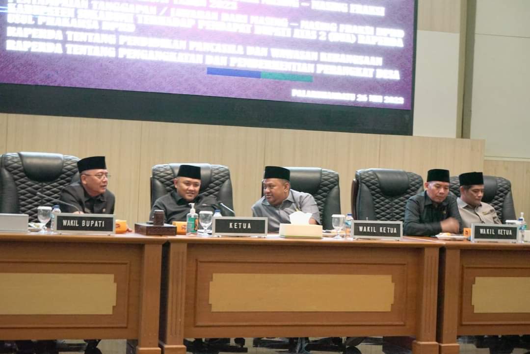 Paripurna DPRD Kab Sukabumi Agenda Jawaban Fraksi Atas Dua Raperda