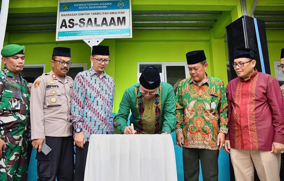 Membangun Pondasi Iman, Walkot Sukabumi Resmikan Gedung Sekolah MDTA Assalam Citamiang