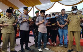 Forkopimcam Cicurug giat peletakan batu pertama pembangunan gudang PT. Wings Food