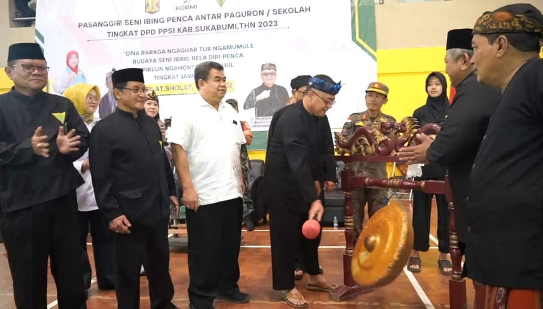 Wabup Semarakkan Pasang Giri Ibing Pencak Silat Antar paguron kabupaten Sukabumi