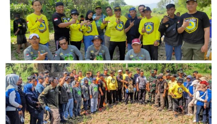 LSM Dampal Jurig Tebar 5000 Benih Ikan, dan Tanam 10 Ribu Pohon di Sungai Cimandiri