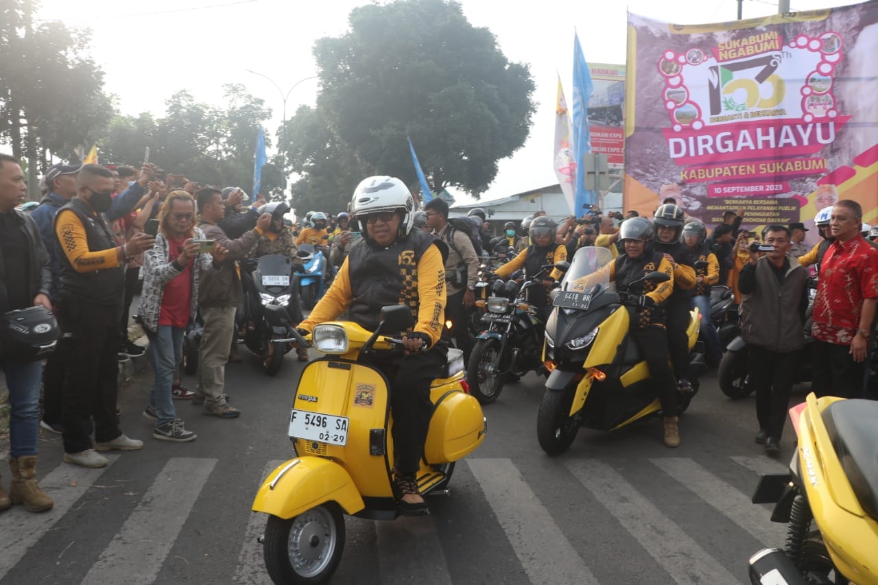 Bupati: Vespa Jadoel Memang Nostalgia, Tapi Tour Ngabumi Intinya Pomosi Potensi Daerah