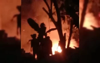 Gudang Rongsok di Mekarsari Terbakar, Warga Berjibaku Padamkan Api