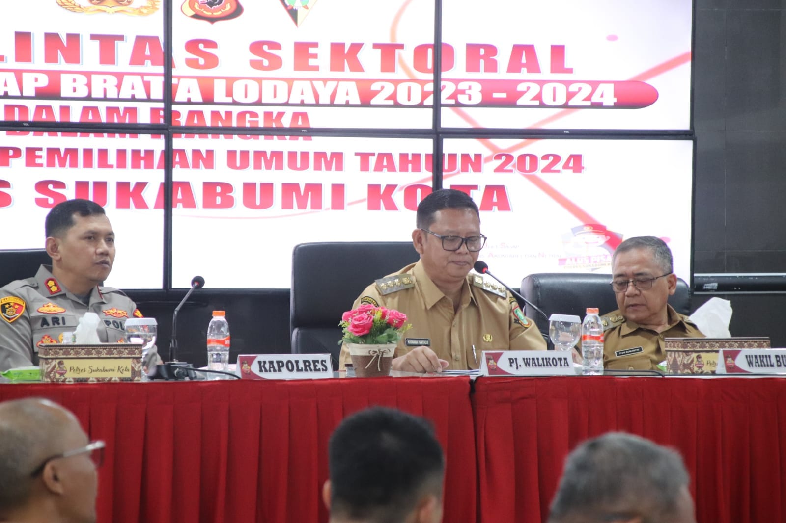 Wabup Iyos Hadiri Rakor Lintas Sektoral Pengamanan Pemilu 2024