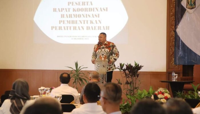 Yudha Sukmagara Pimpin Rakor Harmonisasi Pembentukan Perda