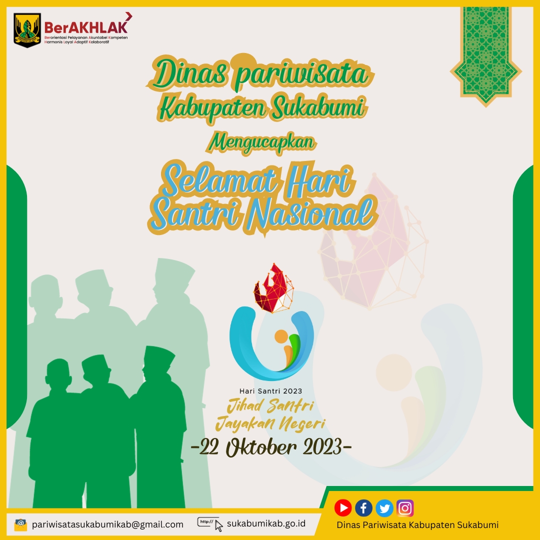 Pemerintah Kabupaten Sukabumi Mengucapakan Selamat Hari Santri Nasional 2023