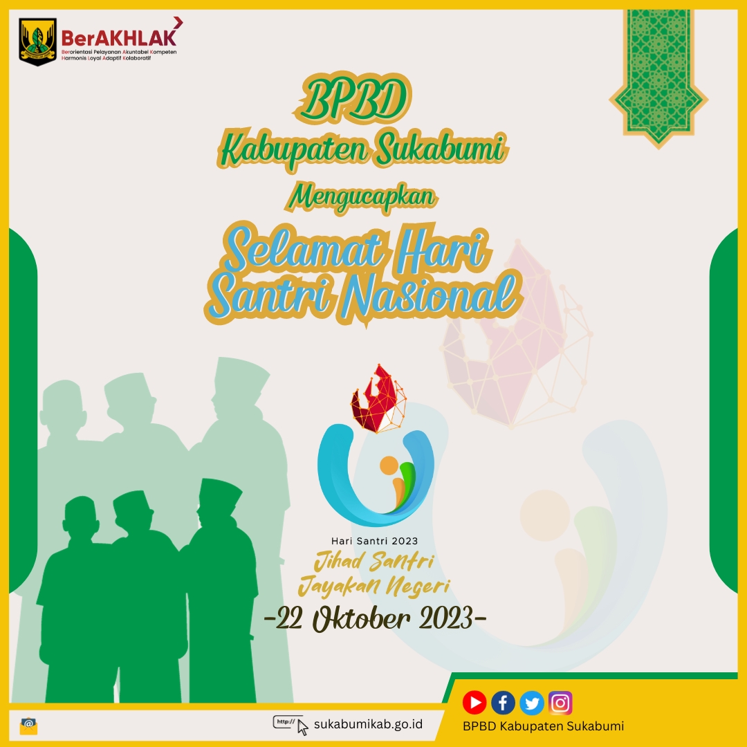 Pemerintah Kabupaten Sukabumi Mengucapakan Selamat Hari Santri Nasional 2023