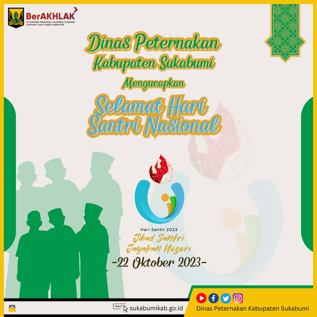 Pemerintah Kabupaten Sukabumi Mengucapakan Selamat Hari Santri Nasional 2023