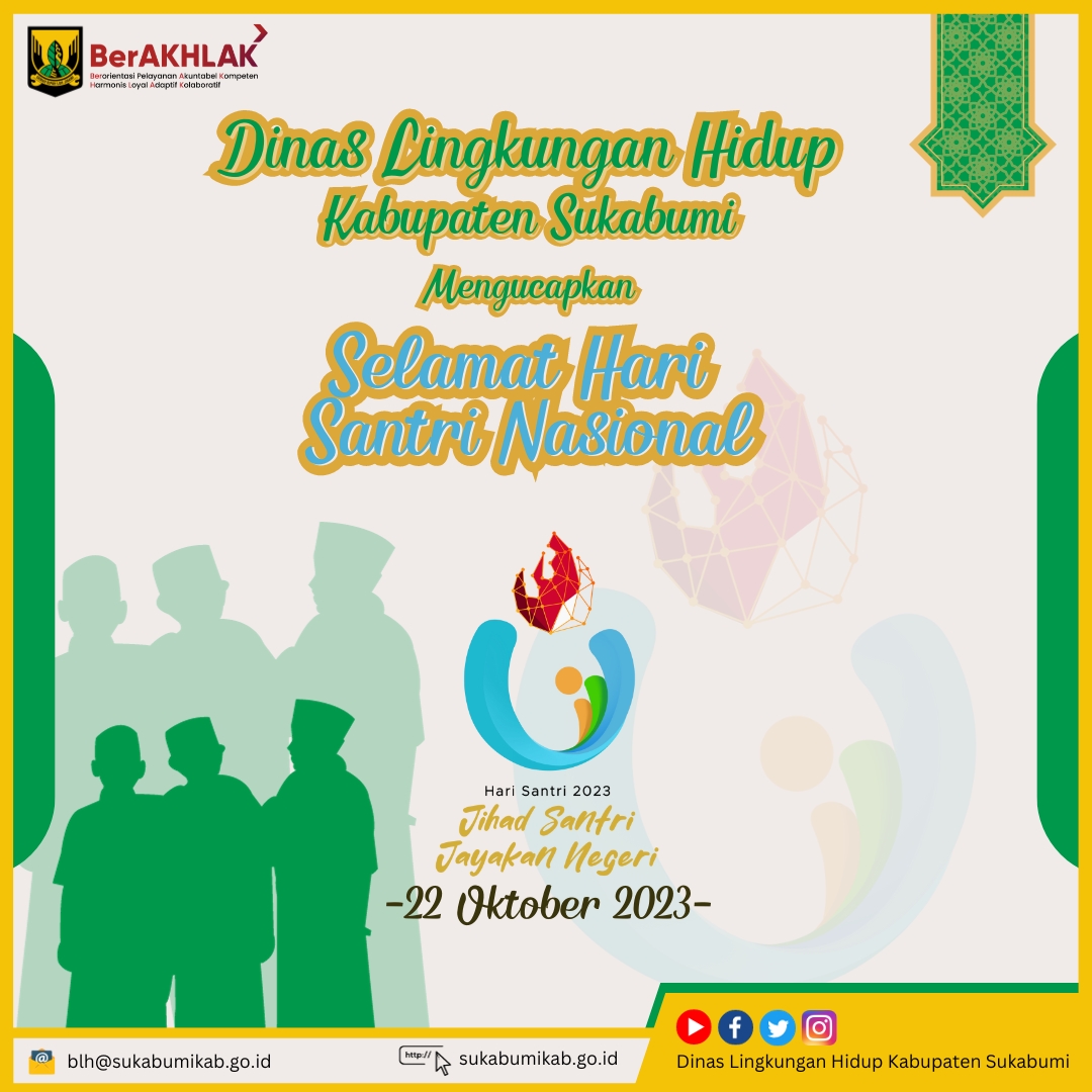 Pemerintah Kabupaten Sukabumi Mengucapakan Selamat Hari Santri Nasional 2023