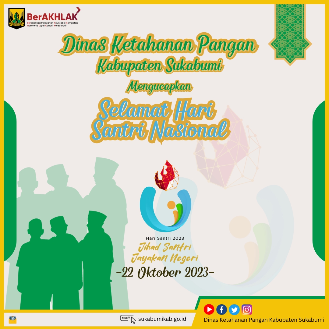 Pemerintah Kabupaten Sukabumi Mengucapakan Selamat Hari Santri Nasional 2023