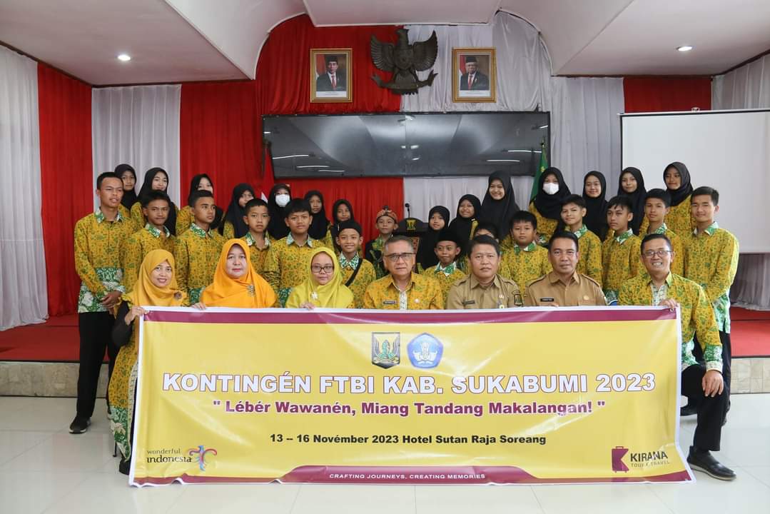 Lepas Kontingen FTBI, Wabup Sukabumi Motivasi Seluruh Peserta Raih Prestasi Terbaik