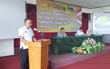 DPMPTSP Kabupaten Sukabumi Sosialisasikan Implementasi OSS RBA Tanda Daftar Gudang