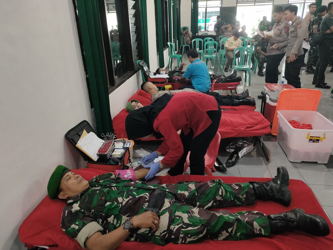 Peringatan Hari Juang TNI AD ke-78: Kodim 0607 Kota Sukabumi Gelar Donor Darah