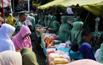 Jelang Lebaran, Kodim 0622 Gelar Bazar Ramadan di Alun-alun Palabuhanratu