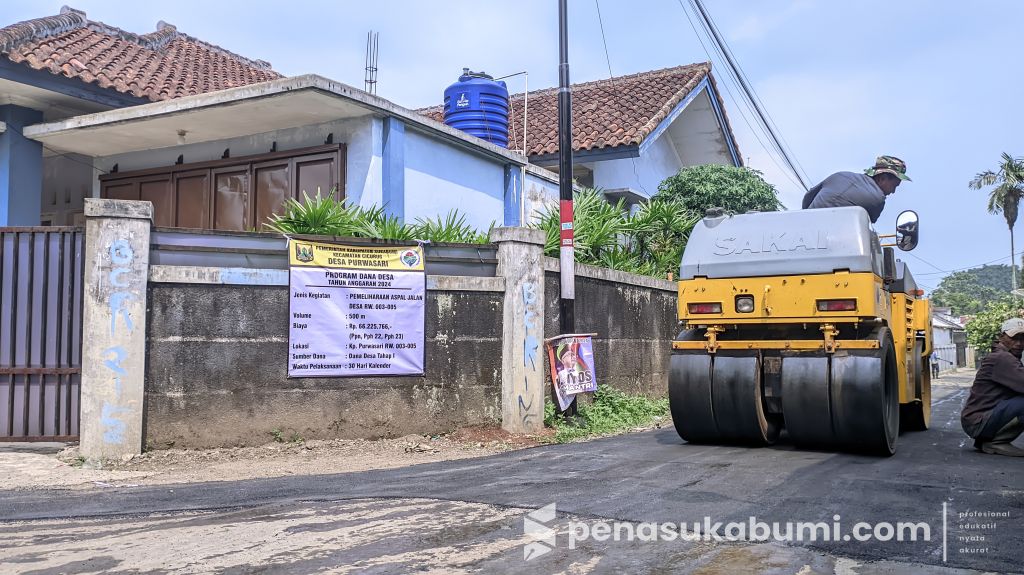 Pemdes Purwasari Cicurug Realisasikan Dana Desa Tahap 1 untuk Perbaikan Jalan