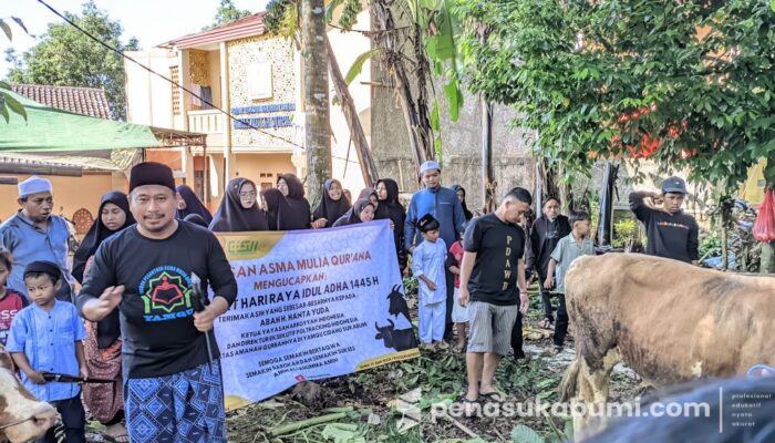 Ponpes Rumah Tahfidz Yamqu Potong 9 Hewan Qurban, Bagikan 1.000 Paket Daging