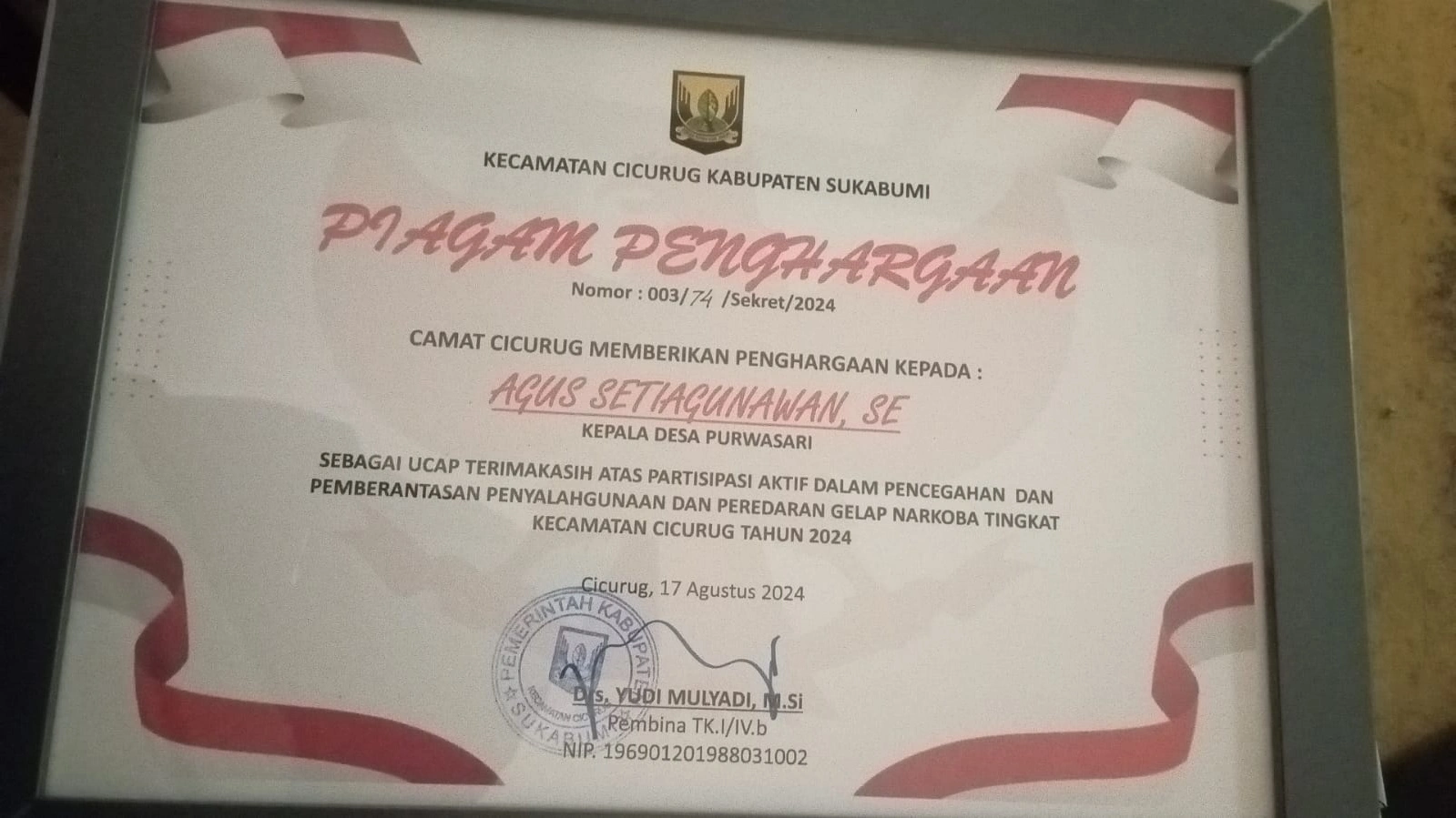 Desa Purwasari Sabet 2 Penghargaan di HUT RI ke-79