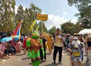 Foto: Kura-Kura Ninja di Festival Bunga Kabupaten Sukabumi