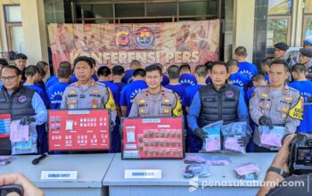 Polres Sukabumi Ungkap 22 Kasus Tindak Pidana Narkotika dan OKT, 34 Tersangka Ditahan.