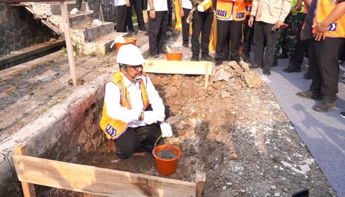 Pembanguan Alun-Alun Jampang Tengah dimulai, Bupati Letakan Batu Pertama