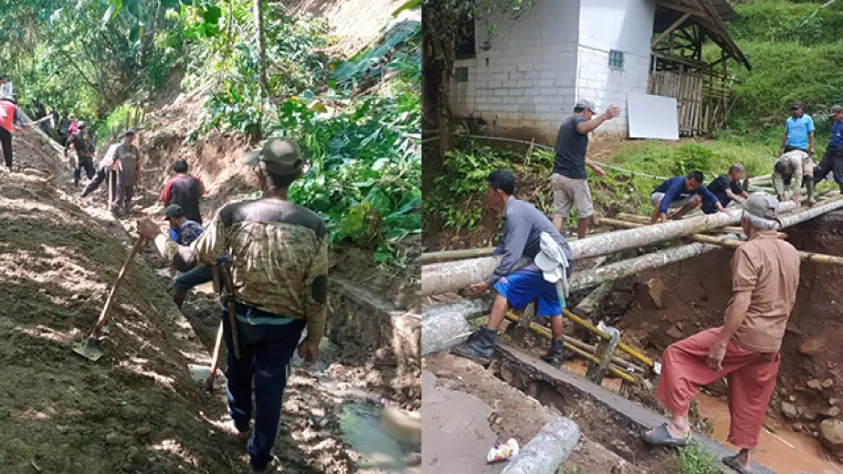 Dinas PU Sukabumi Gerak Cepat Tangani Irigasi Jebol dan Jembatan Rusak