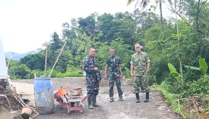 Pastikan Tepat Waktu, Dandim 0607/Kota Sukabumi Cek Pembangunan Jembatan dan TPT TMMD ke 127