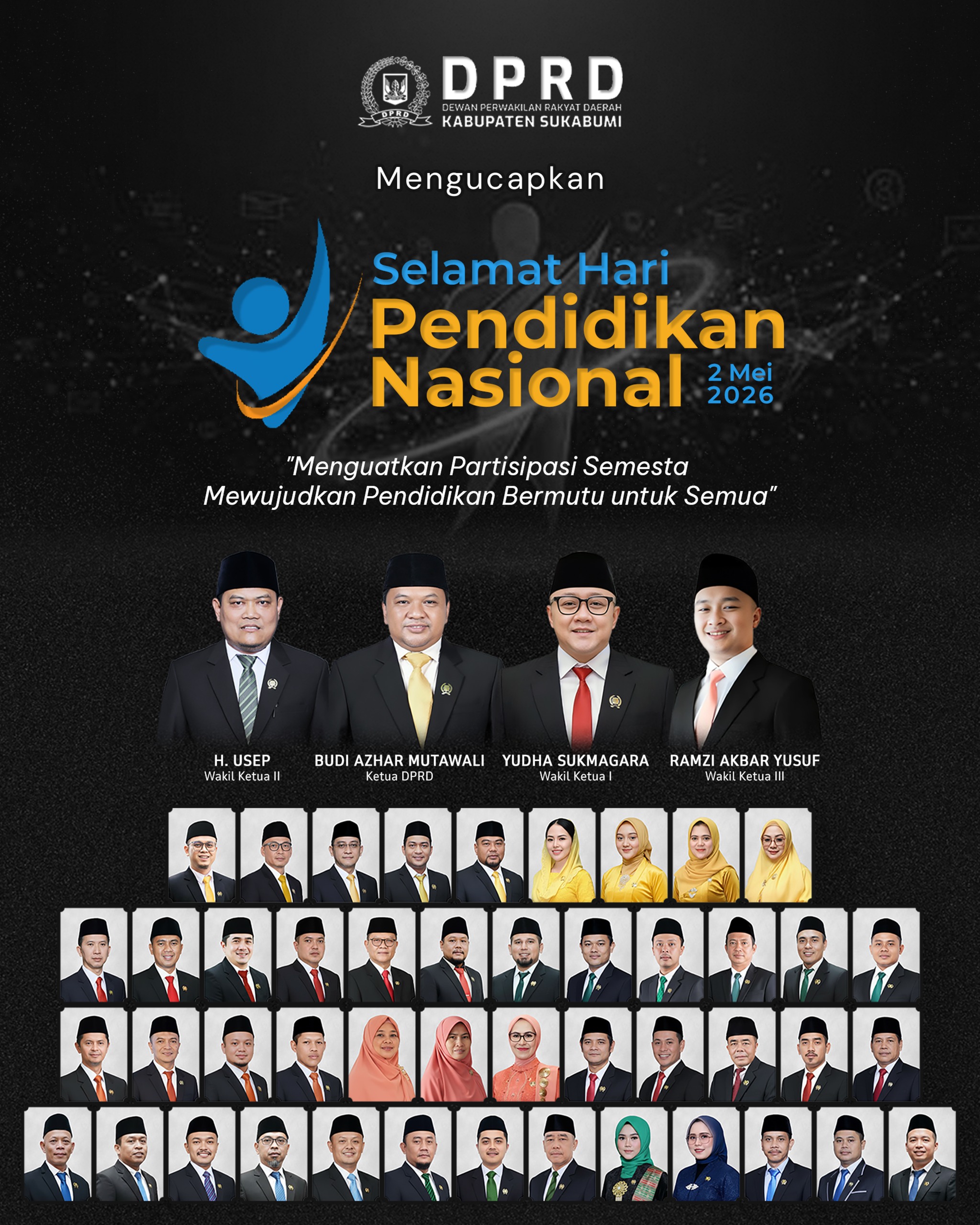 DPRD Sukabumi Ucapakan Selamat Hari Pendidikan Nasional 2026