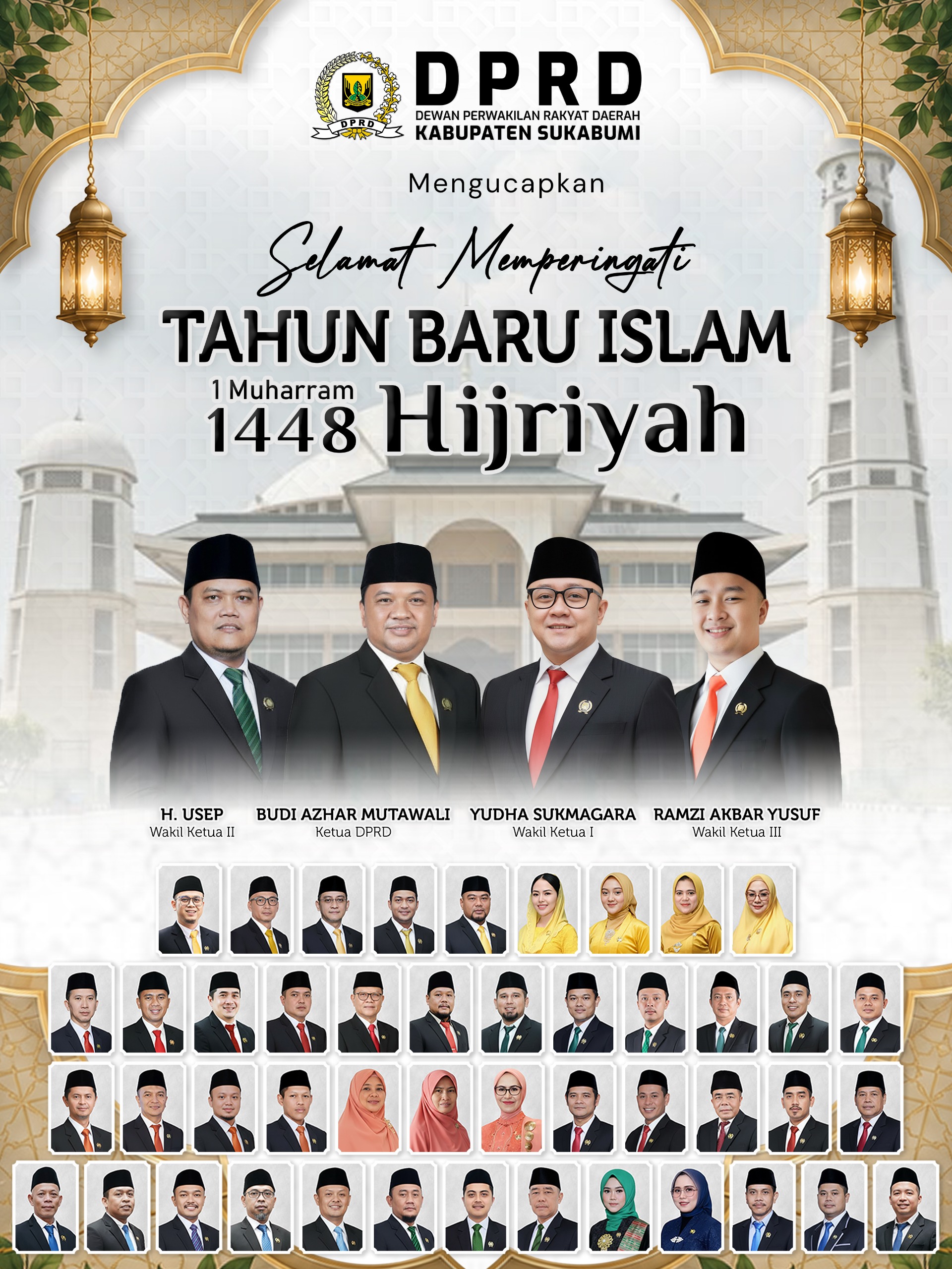 DPRD Sukabumi Mengucapkan Selamat Memperingati Tahun Baru Islam 1 Muharram 1448