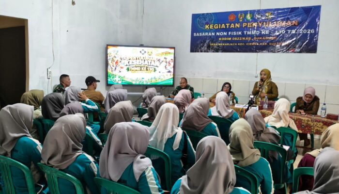 Satgas TMMD ke-130 Kodim 0622 Sukabumi Edukasi Warga tentang Stunting dan Deteksi Dini Kanker Serviks
